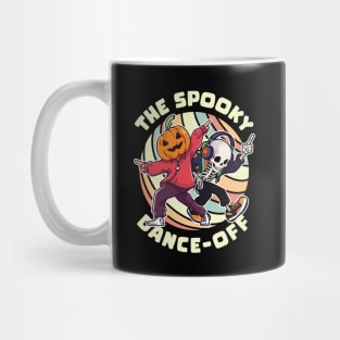 Pumpkin Man Dancing. Rainbow Skeleton Dancing. The Spooky Dance-Off Mug